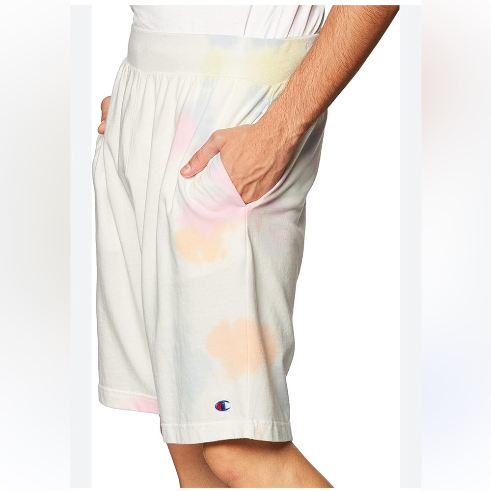 Champion Jersey Cloud Long Tye Dye Shorts with Pockets and Drawstring